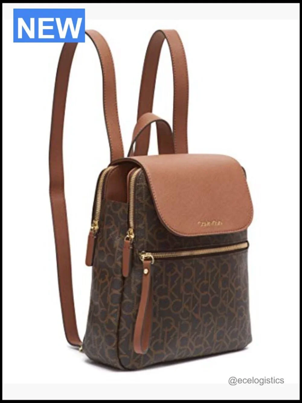 Signature Backpack with Flap Closure, Adjustable Straps, and Multiple Pockets